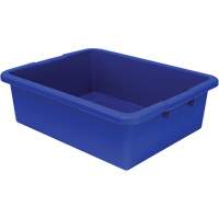 All-Purpose Ribbed-Bottom Storage Tub, 7" H x 17" D x 22" L, Plastic, Blue CG225 | Southpoint Industrial Supply