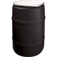 Polyethylene Drums, 55 US gal (45 imp. gal.), Open Top, Black Southpoint Industrial Supply