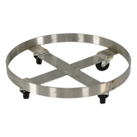 Chariots pour barils, Acier inoxydable, Capacit&eacute;e 800 lb, Diam&egrave;tre 23-1/4", Roue en Caoutchouc Southpoint Industrial Supply