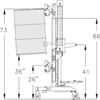 Ergonomic Drum Handler High Reach - DM-1100-HR, 30 - 85 US Gal. (25 - 70 Imperial Gal.) Southpoint Industrial Supply