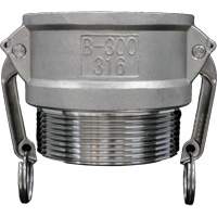 Accouplement &agrave; came et rainure, Acier inoxydable, Type B, 3/4", NPT m&acirc;le, 250 PSI Southpoint Industrial Supply