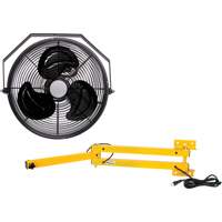 Industrial Workstation Fan Kit with Double Locking Arm, 12" Dia., 3 Speeds Southpoint Industrial Supply