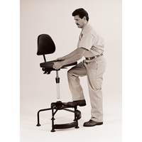 Si&egrave;ges industriels, Stationnaire, Ajustable, 38" - 45", Polyur&eacute;thane Si&egrave;ge, Noir Southpoint Industrial Supply