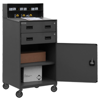 Shop Desk, 23" W x 20" D x 51" H, Grey FG789 | Southpoint Industrial Supply