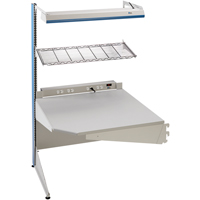 Postes de travail modulaires ergonomiques - Exemples de configurations - A-SC Ajouts de coin &agrave; un c&ocirc;t&eacute;, 36" la x 28" p x 84" h, Ajout de coin &agrave; un c&ocirc;t&eacute; Southpoint Industrial Supply