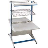 Postes de travail modulaires ergonomiques - Exemples de configurations - A-DC Ajouts de coin &agrave; deux c&ocirc;t&eacute;s, 36" la x 56" p x 84" h, Ajout de coin &agrave; deux c&ocirc;t&eacute;s Southpoint Industrial Supply