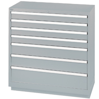 Armoires de rangement avec tiroirs, 7 tiroirs, 40-1/4" la x 22-1/2" p x 41-3/4" h, Gris Southpoint Industrial Supply