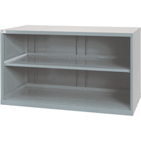 Shelf Cabinets, Steel, 33-1/2" H x 56-1/2" W x 28-1/2" D, Light Grey Southpoint Industrial Supply