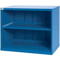 Shelf Cabinets, Steel, 33-1/2" H x 40-1/4" W x 22-1/2" D, Bright blue Southpoint Industrial Supply