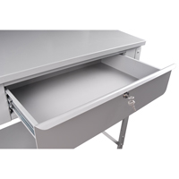 Open Floor Style Shop Desk, 34-1/2" W x 30" D x 53" H, Grey FI519 | Southpoint Industrial Supply