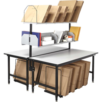 Back-to-Back Modular Packing Stations, 68" W x 33" D x 60" H, Laminate FI712 | Southpoint Industrial Supply