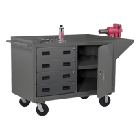 Mobile Workbench Cabinet, Steel Surface Southpoint Industrial Supply