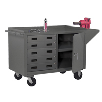 Mobile Workbench Cabinet, Steel Surface Southpoint Industrial Supply