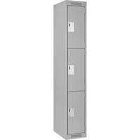 Casiers Clean Line, 3 niveaux, 12" x 18" x 72", Acier, Gris, Rivet (assembl&eacute;) Southpoint Industrial Supply