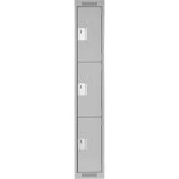 Casiers Clean Line, 3 niveaux, 12" x 18" x 72", Acier, Gris, Rivet (assembl&eacute;) Southpoint Industrial Supply
