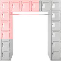 Arche de casiers &eacute;conomiques assembl&eacute;s Clean Line, 16 niveaux, Bloc de 3, 18" x 72" x 12", Acier Southpoint Industrial Supply