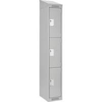 Casiers Clean Line, 3 niveaux, 12" x 18" x 78", Acier, Gris, Rivet (assembl&eacute;) Southpoint Industrial Supply