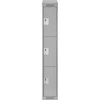 Casiers Clean Line, 3 niveaux, 12" x 18" x 78", Acier, Gris, Rivet (assembl&eacute;) Southpoint Industrial Supply