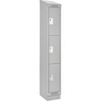 Casiers Clean Line, 3 niveaux, 12" x 18" x 82", Acier, Gris, Rivet (assembl&eacute;) Southpoint Industrial Supply