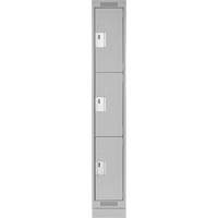 Casiers Clean Line, 3 niveaux, 12" x 18" x 76", Acier, Gris, Rivet (assembl&eacute;) Southpoint Industrial Supply