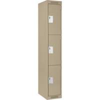 Casiers Clean Line, 3 niveaux, 12" x 18" x 72", Acier, Beige, Rivet (assembl&eacute;) Southpoint Industrial Supply