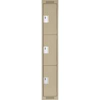 Casiers Clean Line, 3 niveaux, 12" x 18" x 72", Acier, Beige, Rivet (assembl&eacute;) Southpoint Industrial Supply
