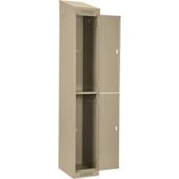 Clean Line Lockers, 2 -tier, Bank of 4, 48" x 18" x 78", Steel, Beige, Rivet (Assembled) Southpoint Industrial Supply