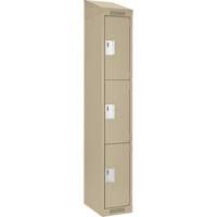 Casiers Clean Line, 3 niveaux, 12" x 18" x 78", Acier, Beige, Rivet (assembl&eacute;) Southpoint Industrial Supply