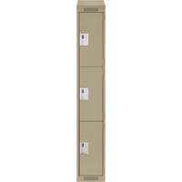 Casiers Clean Line, 3 niveaux, 12" x 18" x 78", Acier, Beige, Rivet (assembl&eacute;) Southpoint Industrial Supply
