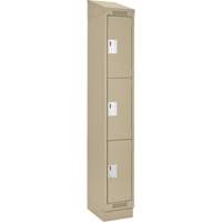 Casiers Clean Line, 3 niveaux, 12" x 18" x 82", Acier, Beige, Rivet (assembl&eacute;) Southpoint Industrial Supply