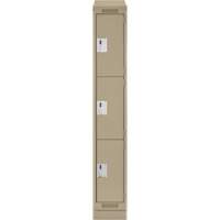 Casiers Clean Line, 3 niveaux, 12" x 18" x 82", Acier, Beige, Rivet (assembl&eacute;) Southpoint Industrial Supply