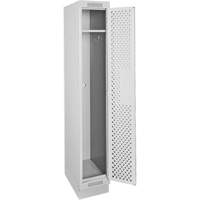 Clean Line Lockers, 12" x 18" x 76", Steel, Grey, Rivet (Assembled), Perforated Southpoint Industrial Supply