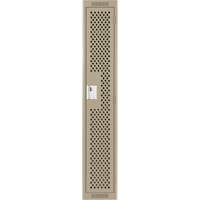Clean Line Lockers, 12" x 15" x 72", Steel, Beige, Rivet (Assembled), Perforated Southpoint Industrial Supply