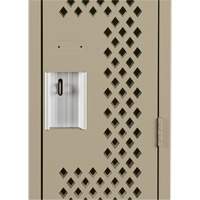 Clean Line Lockers, 12" x 15" x 72", Steel, Beige, Rivet (Assembled), Perforated Southpoint Industrial Supply