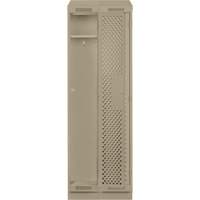 Clean Line Lockers, Bank of 2, 24" x 18" x 82", Steel, Beige, Rivet (Assembled), Perforated Southpoint Industrial Supply