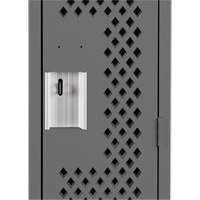 Clean Line Lockers, 12" x 15" x 72", Steel, Charcoal, Rivet (Assembled), Perforated Southpoint Industrial Supply