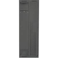 Clean Line Lockers, Bank of 2, 24" x 18" x 76", Steel, Charcoal, Rivet (Assembled), Perforated Southpoint Industrial Supply