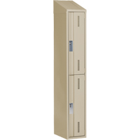 Concorde Heavy-Duty Lockers, 2 -tier, 12" x 18" x 78", Steel, Beige, Welded (Assembled) Southpoint Industrial Supply