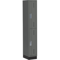 Concorde Heavy-Duty Lockers, 2 -tier, 12" x 18" x 76", Steel, Charcoal, Welded (Assembled) Southpoint Industrial Supply