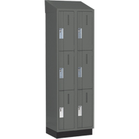 Casiers robustes Concorde, 3 niveaux, Bloc de 2, 24" x 18" x 82", Acier, Charbon, Soud&eacute; (assembl&eacute;) Southpoint Industrial Supply