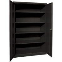 Armoires de rangement Hi-Boy profondes, Acier, 4 Tablettes, 72" h x 36" la x 24" P, Noir Southpoint Industrial Supply
