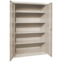 Armoires de rangement Hi-Boy profondes, Acier, 4 Tablettes, 72" h x 36" la x 24" P, Beige Southpoint Industrial Supply