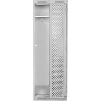 Clean Line Lockers, Bank of 2, 24" x 18" x 76", Steel, Grey, Rivet (Assembled), Perforated Southpoint Industrial Supply