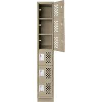 Assembled Lockerettes Clean Line™ Perforated Economy Lockers FJ565 | Southpoint Industrial Supply