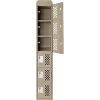 Assembled Lockerettes Clean Line™ Perforated Economy Lockers FJ580 | Southpoint Industrial Supply