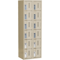 Casiers robustes Concorde, 6 niveaux, Bloc de 2, 24" x 18" x 72", Acier, Beige, Soud&eacute; (assembl&eacute;) Southpoint Industrial Supply