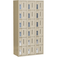 Concorde Heavy-Duty Lockers, 6 -tier, Bank of 3, 36" x 18" x 72", Steel, Beige, Welded (Assembled) Southpoint Industrial Supply