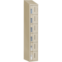 Casiers robustes Concorde, 6 niveaux, 12" x 18" x 78", Acier, Beige, Soud&eacute; (assembl&eacute;) Southpoint Industrial Supply
