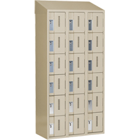 Casiers robustes Concorde, 6 niveaux, Bloc de 3, 36" x 18" x 78", Acier, Beige, Soud&eacute; (assembl&eacute;) Southpoint Industrial Supply