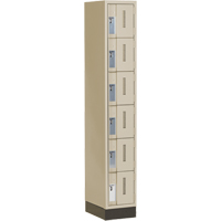 Casiers robustes Concorde, 6 niveaux, 12" x 18" x 76", Acier, Beige, Soud&eacute; (assembl&eacute;) Southpoint Industrial Supply